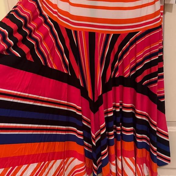 Gabby Skye Vibrant Striped Midi Dress - Picture 3 of 6